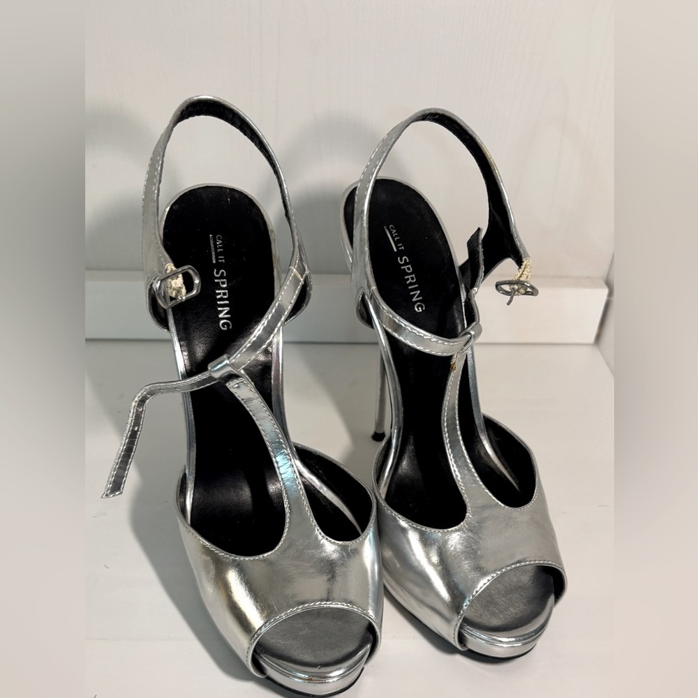 Call it Spring Silver heels